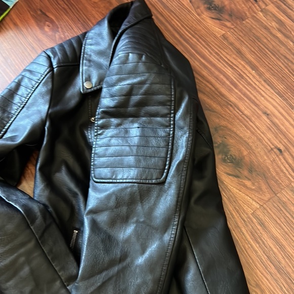 Noisy May pleather motorcycle jacket size Large - Picture 3 of 4